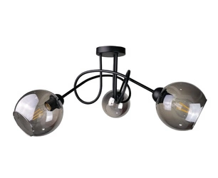 Lampa sufitowa 3xE27 RING BLACK