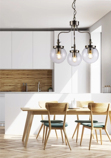 Lampa wisząca BALLET 33-70869 patynowa 3x40W E27