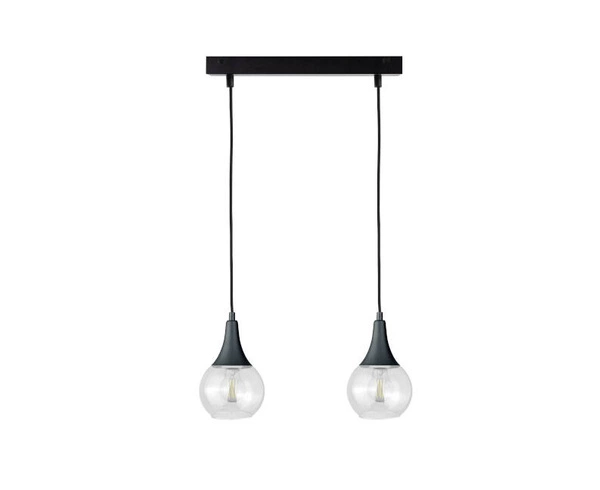 Lampa wisząca 2xE27 LACRIMA CLEAR BLACK