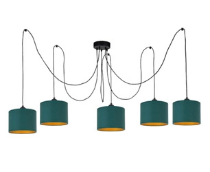 Lampa wisząca 5xE27 FLOW GREEN LONG