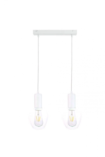 Lampa wisząca 2xE27 VERRE WHITE