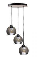 Lampa wisząca 3xE27 YUNO WOOD BLACK/NATURAL