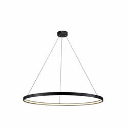 Lampa wisząca RING, średnia, czarna, 40W LED, barwa ciepła 3000K