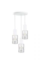 Lampa wisząca 3xE27 CROSS WHITE