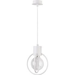 Lampa wisząca AURA KOŁO 1 ZWIS biały 31099