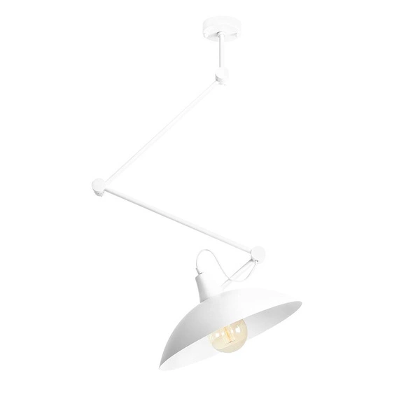 Lampa sufitowa na wysięgniku MELOS 808PL_G, biała, 1x60W E27