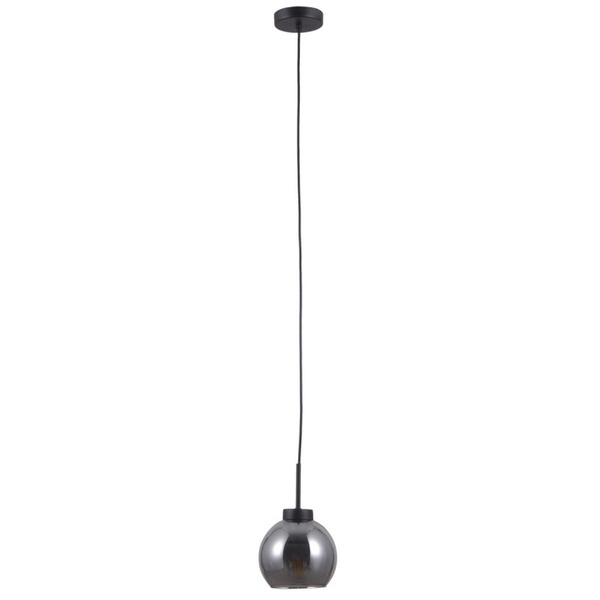 Lampa wisząca POGGI śr. 15cm E27 | czarny/dymiony