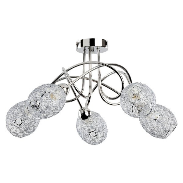 Lampa sufitowa nowoczesna druciana żyrandol VERA V chrom śr. 54cm