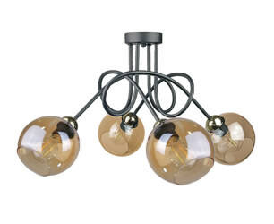 Lampa sufitowa 4xE27 VENUS BLACK/GOLD