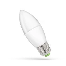 LED ŚWIECOWA E-27 230V 6W WW SPECTRUM +