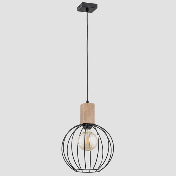 Lampa wisząca ALFA ARIZAN DREWNIANA 1xE27 25cm | 27801