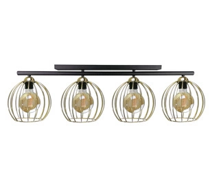 Lampa sufitowa 4xE27 BACCA BLACK/GOLD