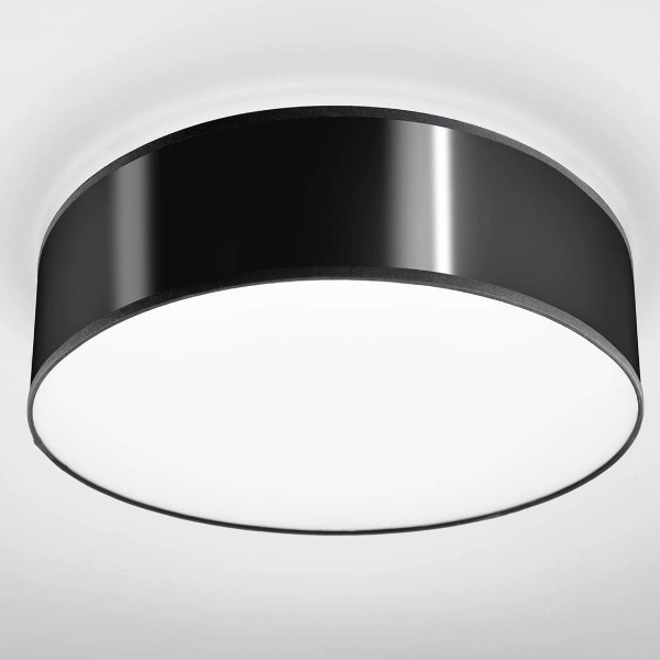 Plafon Arena 35 dwu punktowy stal czarny PVC 15W LED, SL.0121