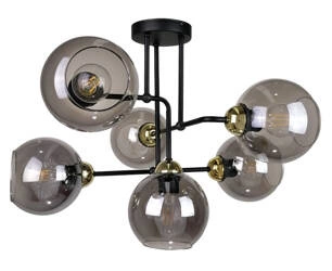 Lampa sufitowa 6xE27 COSMO BLACK/GOLD