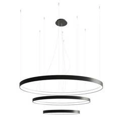 Nowoczesna lampa wisząca RIO 3, czarna, 150W LED, barwa ciepła 3000K, TH.138