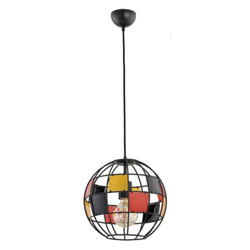 Ozdobna lampa wisząca BASKET E27 wys. 110cm | czarny