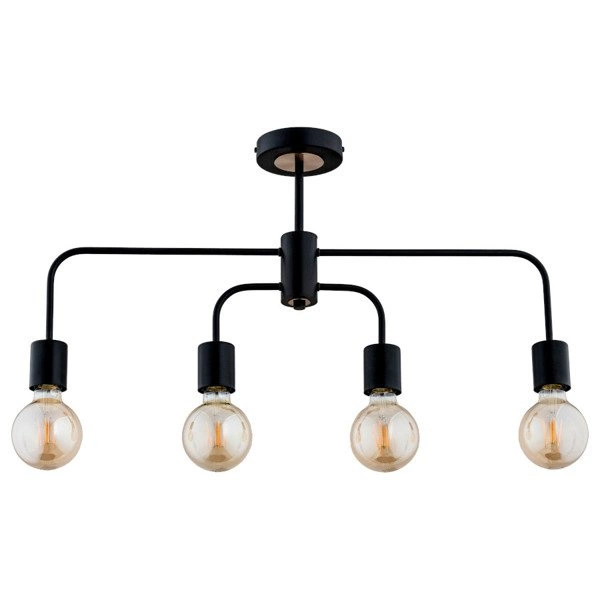 Lampa nad stylu retro LINIO BLACK świecznik IV 74cm