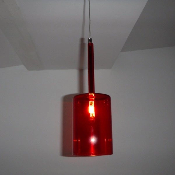 Pojedynczy zwis szklany RED GLASS + G4 LED