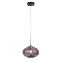 Lampa wisząca HATELLA śr. 22cm E27 | miedziany/dymiony