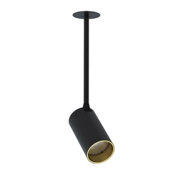 Lampa punktowa podtynkowa MONO SURFACE LONG S 29cm GU10 | czarny/złoty 7680