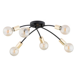 Lampa sufitowa LENSI MIX MAX dł. 55cm 6xE27 | czarny