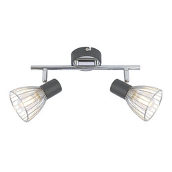 Lampa sufitowa/ścienna MODO listwa 92-61522 czarny/chrom 2xE14