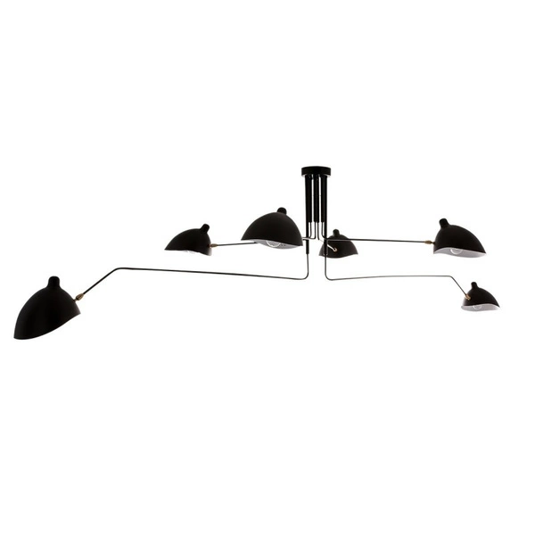 Lampa sufitowa Davis szer. 280cm 6xE27 | czarny