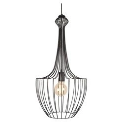 Lampa wisząca druciana zwis LUKSOR S czarny śr. 37cm 8851