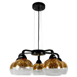 Lampa wisząca CROMINA 35-57266 czarno-złota 5x60W E27