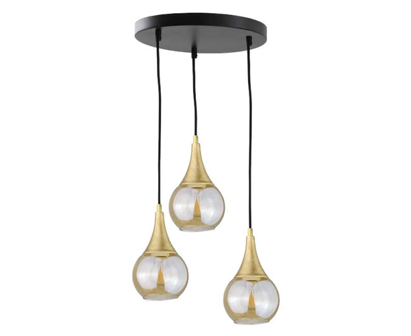 Lampa wisząca 3xE27 LACRIMA HONEY/GOLD