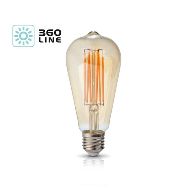 Żarówka FILAMENT LED E27 7W ciepła 2700K łezka ST64