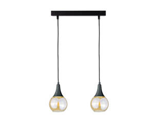 Lampa wisząca 2xE27 LACRIMA HONEY BLACK