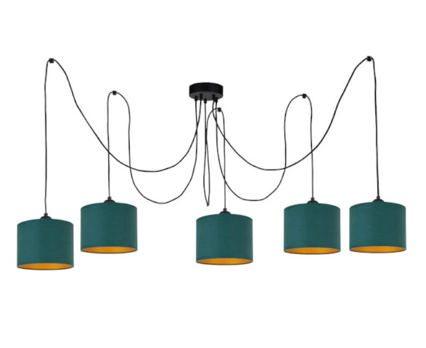 Lampa wisząca 5xE27 FLOW GREEN LONG