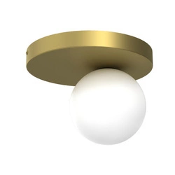 Nowoczesna lampa sufitowa BIBIONE GOLD, MLP8394, złota z białym kloszem, 1x25W G9