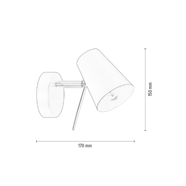 Kinkiet ASTRID metalowy czarny 2735104