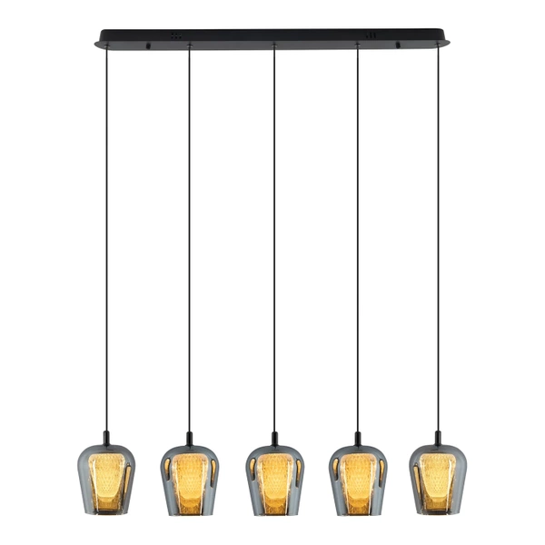 Lampa Wisząca Keso 5xLED czarna PL0141-5