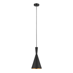 Lampa wisząca PEDRO śr. 19cm E27 | czarny/mosiężny