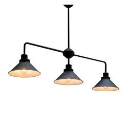 Lampa sufitowa loft retro CRAFT czarny/biały szer. 95cm 9150