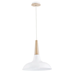 Lampa wisząca ALFA DORO BIAŁA 1xE27 40cm | 60005