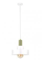 Lampa wisząca 1xE27 GIZA WHITE/GOLD