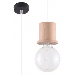 Nowoczesna lampa wisząca MILO SL.0284 1xE27 drewno