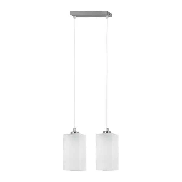 Lampa wisząca listwa ICE chrom/biały szer. 30cm