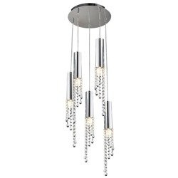 DUERO LAMPA WISZĄCA OKRĄGŁY 5X3W LED GU10 CHROM