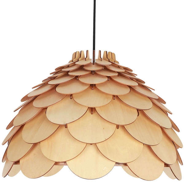 Drewniana lamp BURGO wisząca śr 50cm