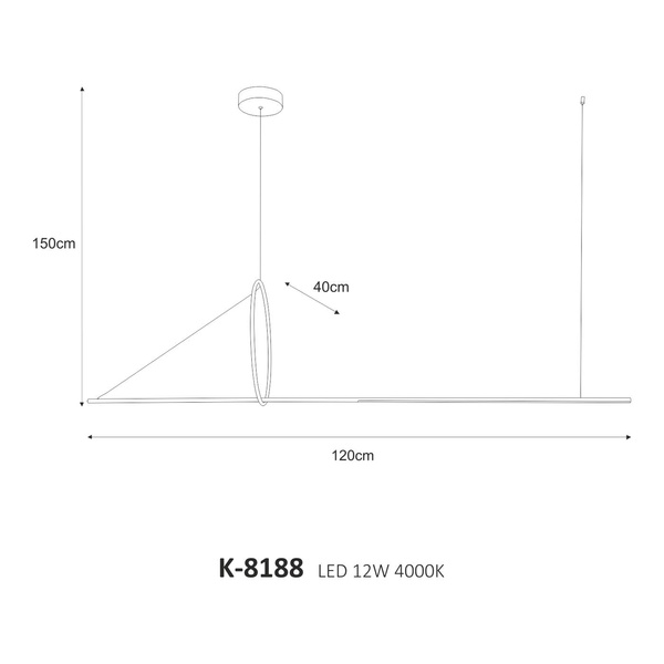 Lampa wisząca K-8188 z serii MONA