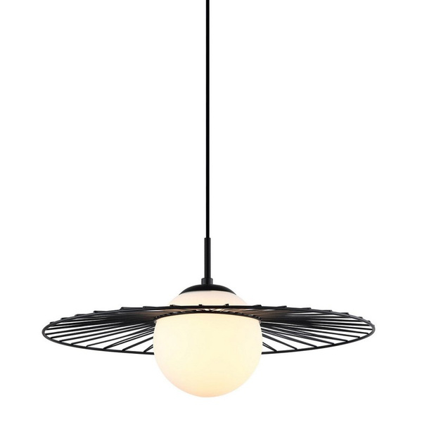 Lampa wisząca SALLY śr. 11cm E27 | czarny/biały