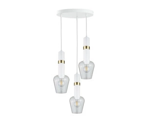 Lampa wisząca 3xE27 VERBUM WHITE/GOLD