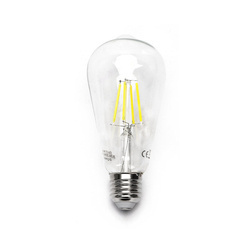 Żarówka Filament LED E27 ST64 4W zimna 6500K