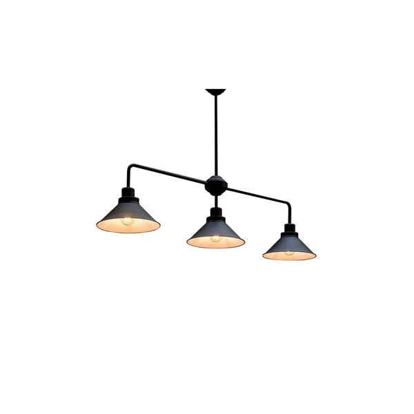 Lampa sufitowa loft retro CRAFT czarny/biały szer. 95cm 9150