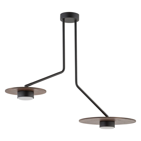 Lampa sufitowa DISK II szer. 72cm 2xGX53 | czarny/brązowy 7643